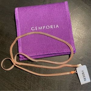 Gemporia rose gold flat chain necklace